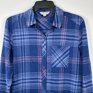 Orvis Blue  Pink Plaid Flannel, Long-Sleeve, Button up, Sz S
